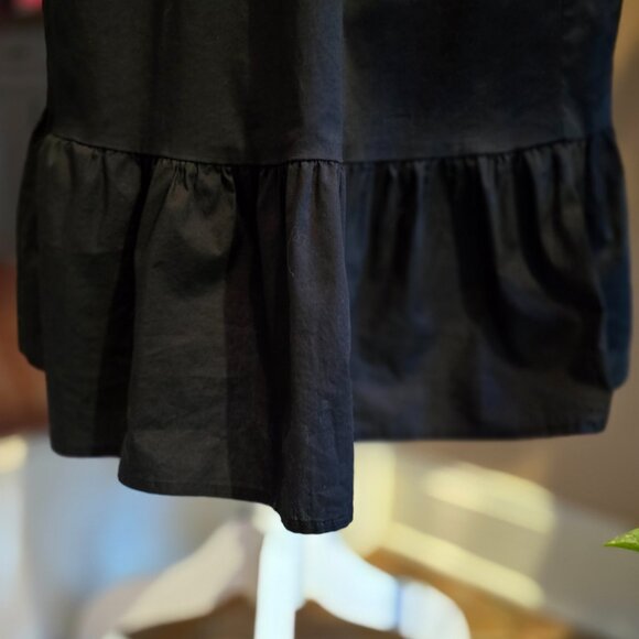 Dark Coquette Summer Black Midi Sheer Waist Dress Torrid 00 M/L - Picture 7 of 10